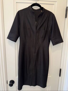 TAHARI! Dark Navy Short-Sleeve Dress. CLASSIC! Goes from work to night out!
